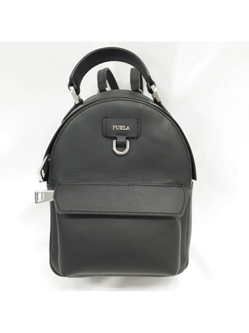 Furla favola Rucksack woman’s all leather black mini backpack